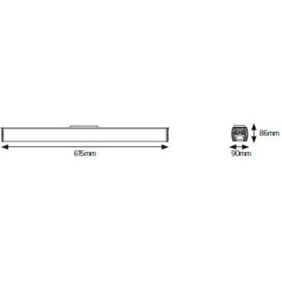 LINHB100CAS Φωτιστικό γραμμικό LED 100W 4000K 13000lm 645mm GEYER