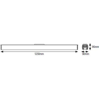 LINHB200CAS Φωτιστικό γραμμικό LED 200W 4000K 26000LM 1130mm GEYER