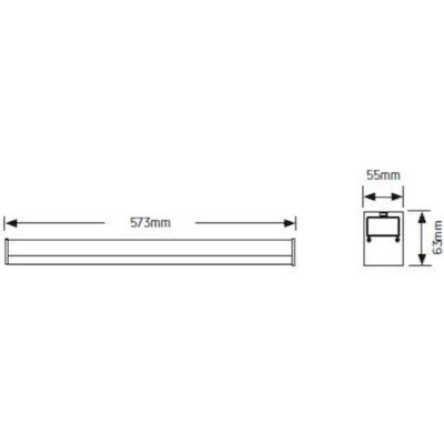 LLUT-0.6CD Φωτιστικό LED Line 18W 4000K 2340lm 0.6m γκρι GEYER