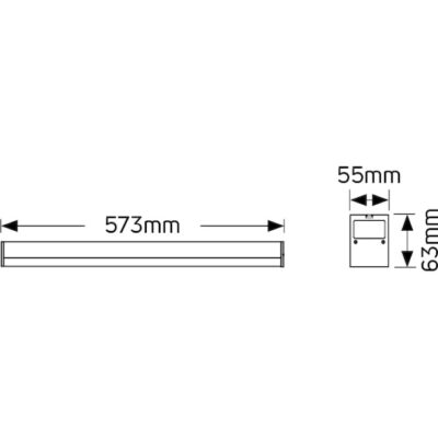 LLUT-0.6WD Φωτιστικό LED Line 18W 3000K 2250lm 0.6m γκρι GEYER