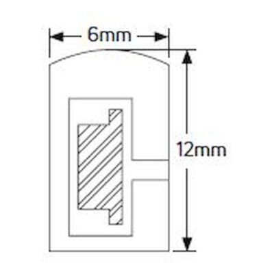 LN144612G Ταινία LED Neon 14.4W 24V πράσινη 1400lm IP67 6x12mm GEYER