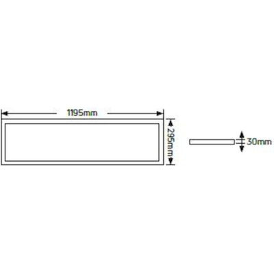 LP13BLD5.UGR LED Panel Avra 120x30 40W 6500K 4000lm UGR<19 GEYER