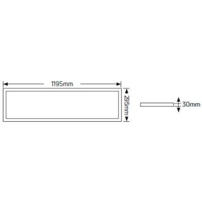LP13G44W LED Panel Lithos 120x30 40W 3000K 4400lm UGR<19 GEYER