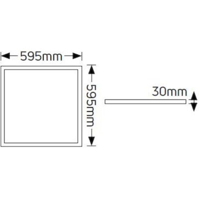 LP40BLW LED Panel Eco 60x60 40W 3000K 4000lm GEYER