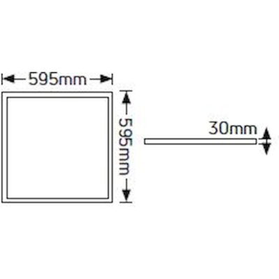 LP66G66W LED Panel Lithos 60x60 60W 3000K 6600lm UGR<19 GEYER