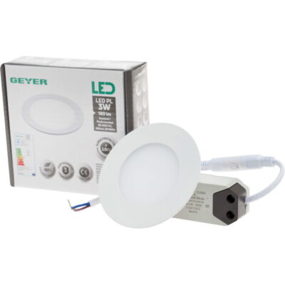 LPLW3S PL LED 3W 3000K 180lm Φ70mm GEYER