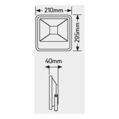 LPRM10W-S LED Προβολεας 10W 3000K GEYER