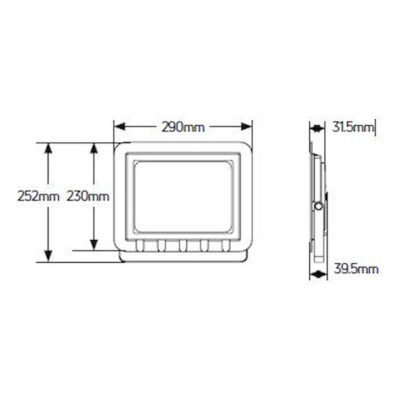 LPRW100C3 Προβολέας LED 100W 4000K 8500lm IP65 λευκός GEYER