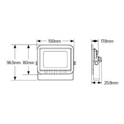 LPRW10C Προβολέας LED 10W 4000K 800lm IP65 λευκός GEYER