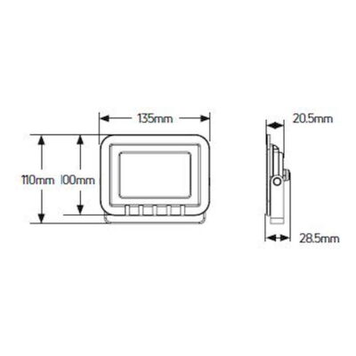 LPRW20C3 Προβολέας LED 20W 4000K 1700lm IP65 λευκός GEYER