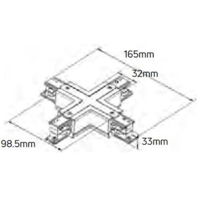 LTC-X-W Σύνδεσμος Χ για ράγα τριφασική λευκός GEYER