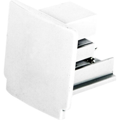 LTEC-W Τερματική τάπα εξωτερική/χωνευτή για ράγα τριφασική λευκή GEYER