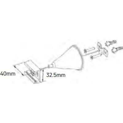 LTHC-W Κιτ ανάρτησης για ράγα 2.5m λευκό GEYER