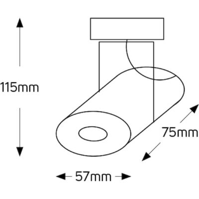 LTR0014GU10B Spot ράγας για PAR16 GU10 4κ μαύρο GEYER