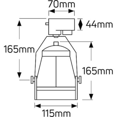 LTR0154E27W Spot ράγας για PAR30 Ε27 4κ λευκό GEYER