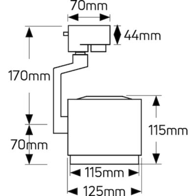 LTR0664E27W Spot ράγας για PAR30 Ε27 4κ λευκό GEYER