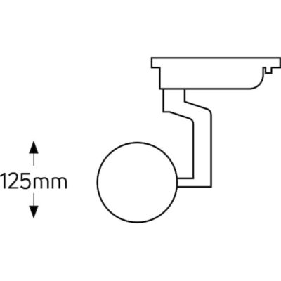 LTR0674GU10B Spot ράγας για AR111 GU10 4κ μαύρο GEYER