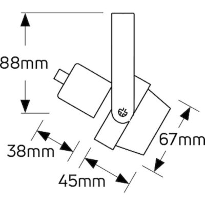 LTR0854GU10W Spot ράγας για PAR16 GU10 4κ λευκό GEYER