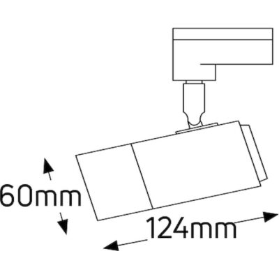 LTR1034GU10B Spot ράγας για PAR16 GU10 4κ μαύρο GEYER