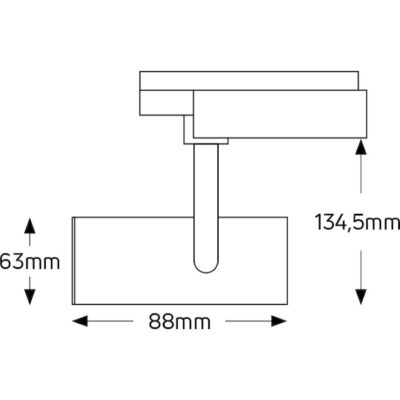LTR2114GU10B Spot ράγας για PAR16 GU10 4κ μαύρο GEYER