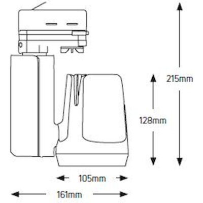 LTRC254536B Φωτιστικό ράγας LED 45W 4000K 4260lm 36° μαύρο GEYER