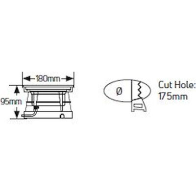 LULR180W12 Φωτιστικό LED δαπέδου 12W 3000K 720lm IP68 Φ175mm GEYER