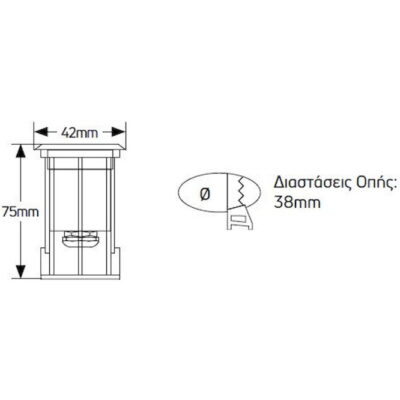 LULR42W1 Φωτιστικό LED δαπέδου 1W 3000K 60lm IP68 Φ38mm GEYER