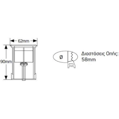 LULS62W1 Φωτιστικό LED δαπέδου 2W 3000K 90lm IP68 Φ58mm GEYER
