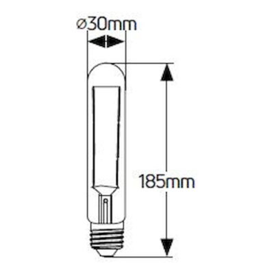 LVT30-185 Λάμπα LED Vintage T30 6W E27 2000K 550lm 185mm GEYER