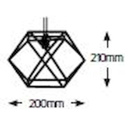PBIA2021 Φωτιστικό Iron E27 200x210 καλώδιο 2.5m μαύρο amber glass GEYER