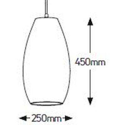 PBP2545E27 Φωτιστικό Brown Paper E27 250x450 καλώδιο 2.5m GEYER