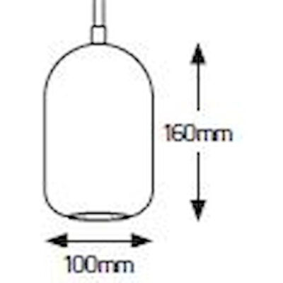 PC6641B Φωτιστικό Cement GU10 100x160 καλώδιο 2.5m μαύρο GEYER