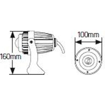 SP10W10D Φωτιστικό LED δαπέδου 10W 3000K 480lm IP65 100mm GEYER