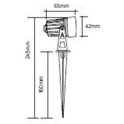 SPK42B Φωτιστικό LED κήπου με καρφί 5W μπλε IP68 GEYER