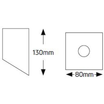 SPS80130B Επίτοιχο spot τετράγωνο S80 GU10 μαύρο GEYER