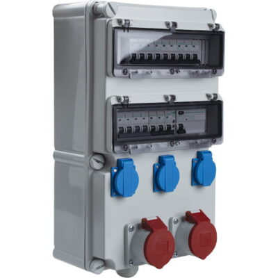VF332 Πίνακας εργοταξιακός Compact τριφασικός 3 σούκο και 2x 5x16A GEYER