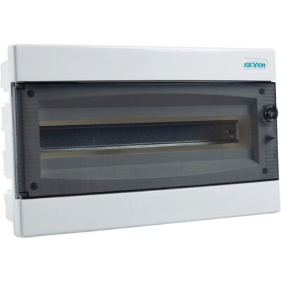 VP18-T Πίνακας xωνευτός Άθως 1x18θ διάφανη πόρτα IP40 GEYER