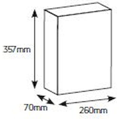 VP24-T Πίνακας xωνευτός Άθως 2x12M διάφανη πόρτα IP40 GEYER