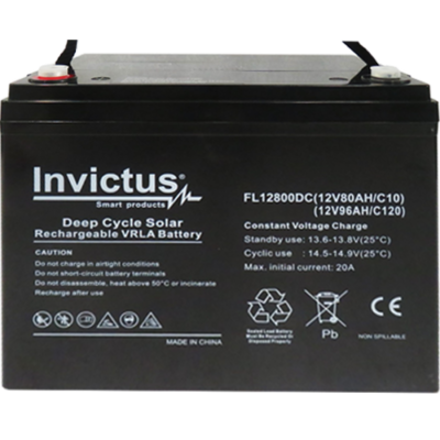 INVICTUS FL12-85 SOLAR ΜΠΑΤΑΡΙΑ ΜΟΛΥΒΔΟΥ 85AH 12V INVICTUS