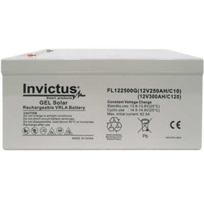 INVICTUS FL12-250 SOLAR ΜΠΑΤΑΡΙΑ ΜΟΛΥΒΔΟΥ GEL 250AH 12V INVICTUS