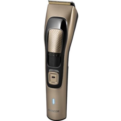 Επαναφορτιζόμενη Κουρευτική Μηχανή Sencor SHP 5207CH με 2 Εξαρτήματα και Αθορύβη Λειτουργία Χρυσή