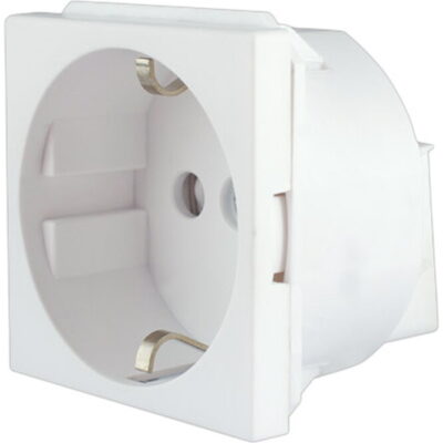 740501S Πρίζα σουκο 2 θέσεων  Λευκή 2Ρ+Ε 16Α 250V GEYER