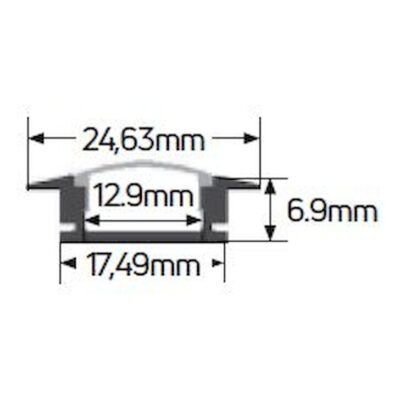 AL019 Προφίλ αλουμινίου AL019 για LED έως 10mm GEYER