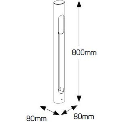 FOWR80800DG Φωτιστικό δαπέδου E27 T37 80x800 IP54 GEYER