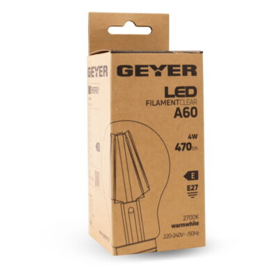 LFAW274 Λάμπα LED Κλασική Filament A60 4W E27 2700K 470lm GEYER