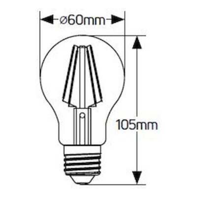 LFSAC274 Λάμπα LED Κλασική Filament matt A60 4W E27 4000K 400lm GEYER