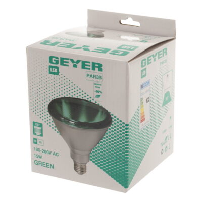 LP38GE2715 Λάμπα LED PAR38 15W E27 πράσινo IP65 GEYER