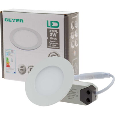 LPLD3S PL LED 3W 6500K 180lm Φ70mm GEYER