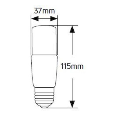 LT37C9MAS Λάμπα LED Stick T37 9W E27 4000K 820lm blister GEYER