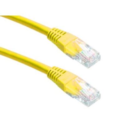 1mtr UTP PATCH CABLE YELLOW CAT6E CCA